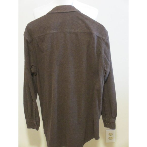 St. Johns Bay Medium Tall Brown Long-Sleeve Button-Up Shirt - Picture 2 of 3
